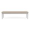 Lesro Lenox Steel 3 Seat Bench, Stone (Beige) Seat, Stone Back, 67 W 21 L 18.5 H, Linette Vinyl Seat LS3001 - alternate 1